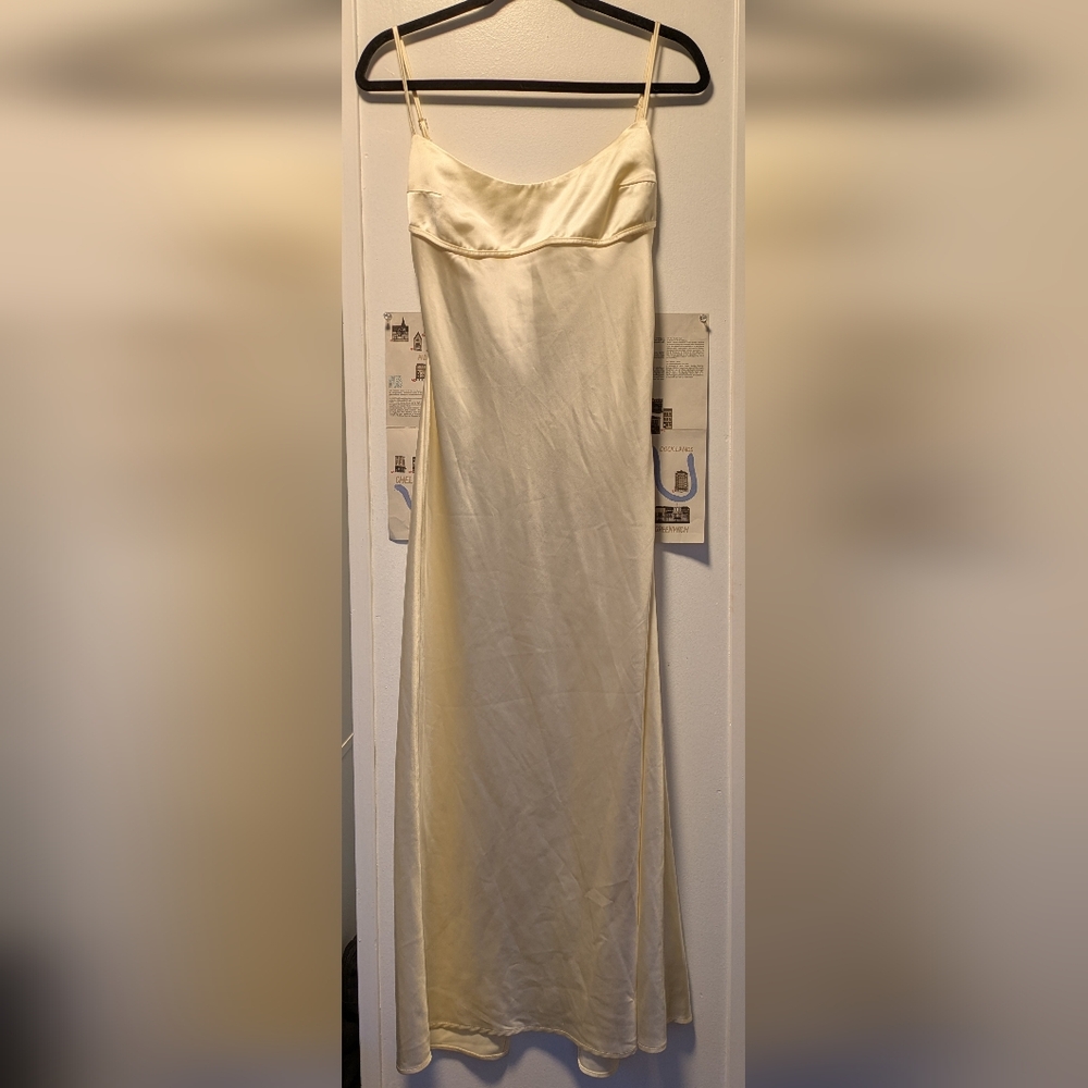 Jason Wu Cream Spaghetti Strap Medium Maxi Dress